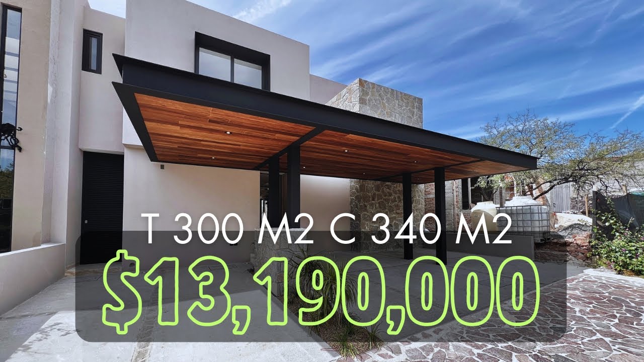 Casa de 300 m2 de terreno y 340 m2 de construcción en Altozano Queretaro con acabados de PRIMERA. 