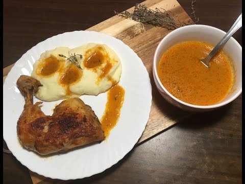purée-de-pomme-de-terre-comme-celle-des-restaurant-avec-une-délicieuse-sauce-rôti-et-un-rôti-mariné