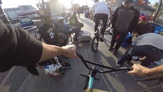 RIDING BMX IN LA COMPTON GANG ZONES 5 (CRIPS & BLOODS)