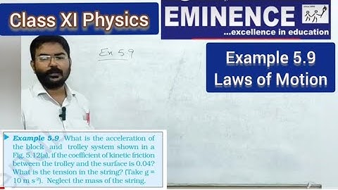 Example 5.9 | Laws of Motion | Chapter 5 | Physics | Class XI |