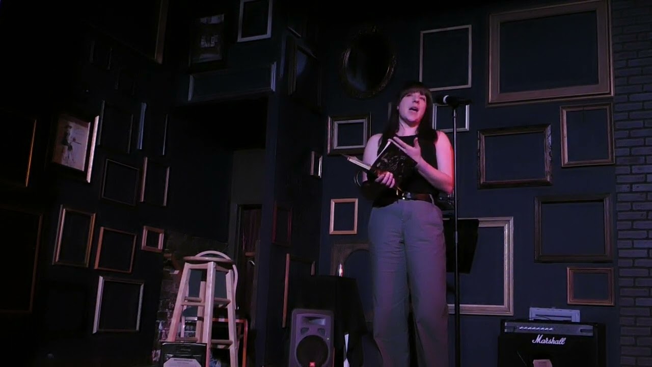 Sarah French reading poetry @Camp Bar open mic Mar 28th 2022