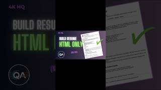 Resume page built with pure HTML (no CSS, no word processing SWs). #coding #html5 #html #frontend