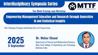 Session-6 Managing Packages and Read Files in R Programming | Mehar Chand Wealth