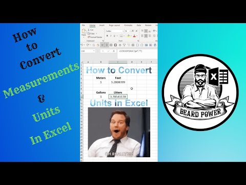 Convert Measurements and Units in Excel