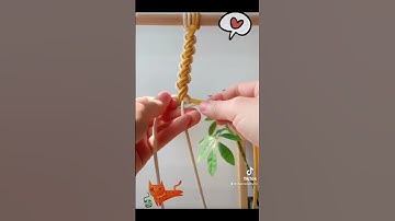 Easy macrame graphic weaving pattern