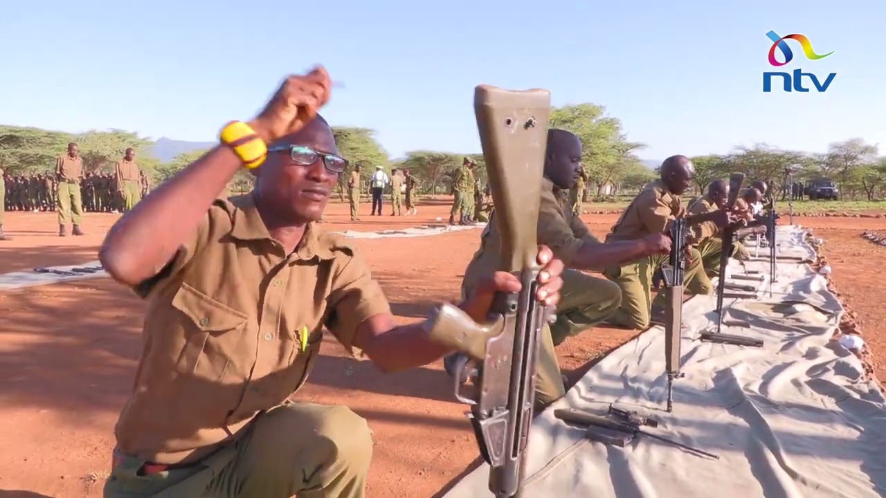 National Police Reservist graduands conducting drills ahead of graduation