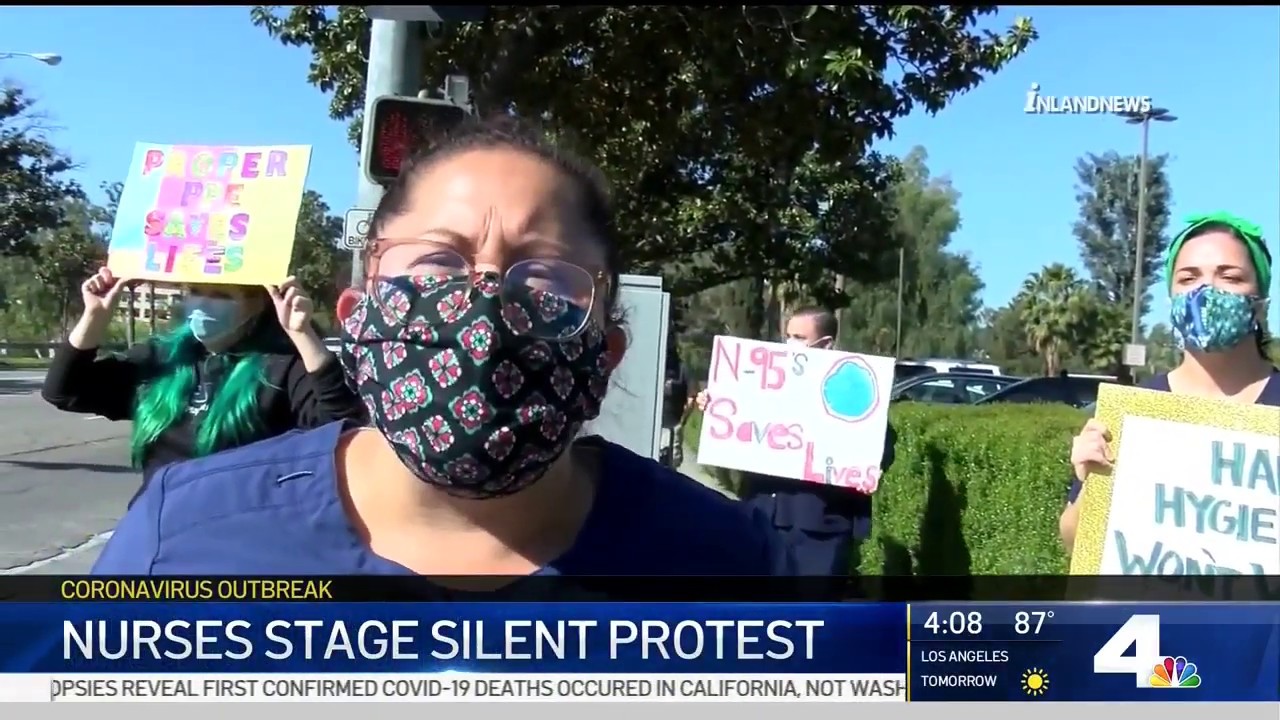 Riverside Community Hospital Nurses' protest unsafe 