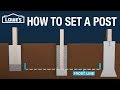 How to set a post for a fence or deck