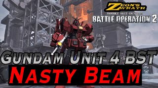 Gundam unit 4 Bst LV1: Nasty Beam 550 cost GBO2 ground #gundam