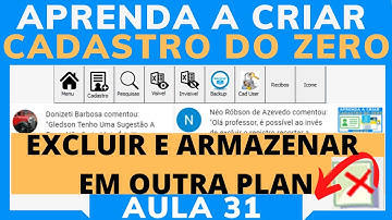 Como Excluir Cadastro e SALVAR EM OUTRA PLAN com Fotos dos Clientes VBA | Cadastro do Zero Aula 31
