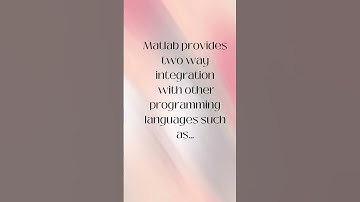 #MATLAB has an external #language interface that provides 2way #integration with #python #C & #java