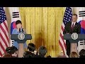 The President and the President of the Republic of Korea hold a Joint Press Conference