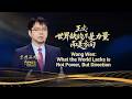 Wang Wen: What the world lacks is not power, but direction