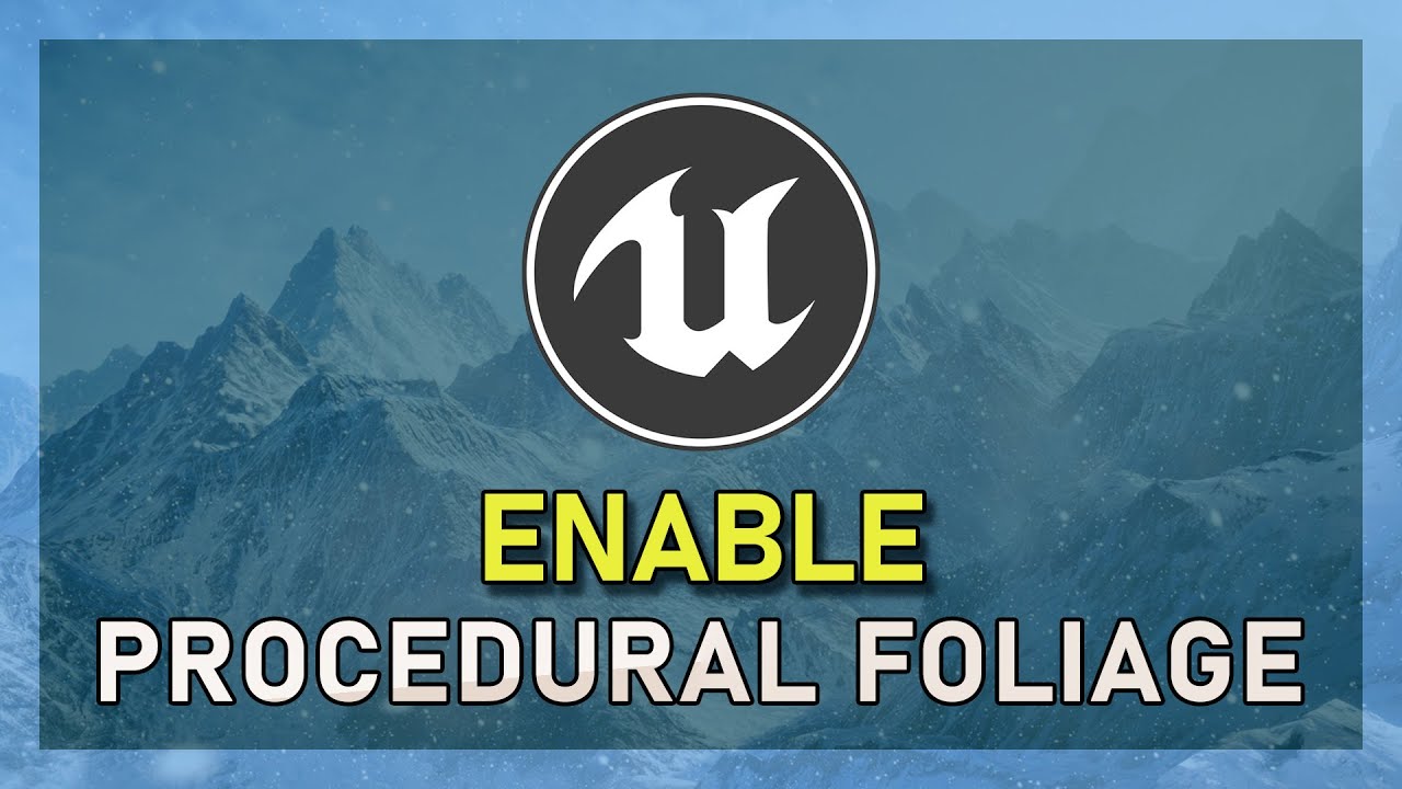 How To Enable Procedural Foliage in Unreal Engine 5 - YouTube