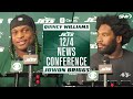 Quincy Williams reacts to being the Jets' nominee for Walter Payton Man of the Year award