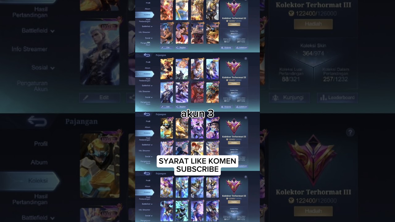 bagi bagi akun ml sultan gratis