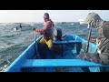 Handline fishing catching fish at sea indian ocean