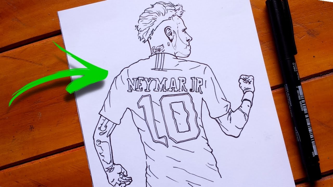 Neymar mostra habilidade no desenho com esboço de 'Dragon Ball