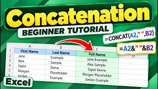 Excel Concatenation - Beginning