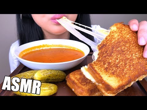 ASMR BEST GRILLED CHEESE SANDWICH + SOUP (NO TALKING) | ASMR Phan