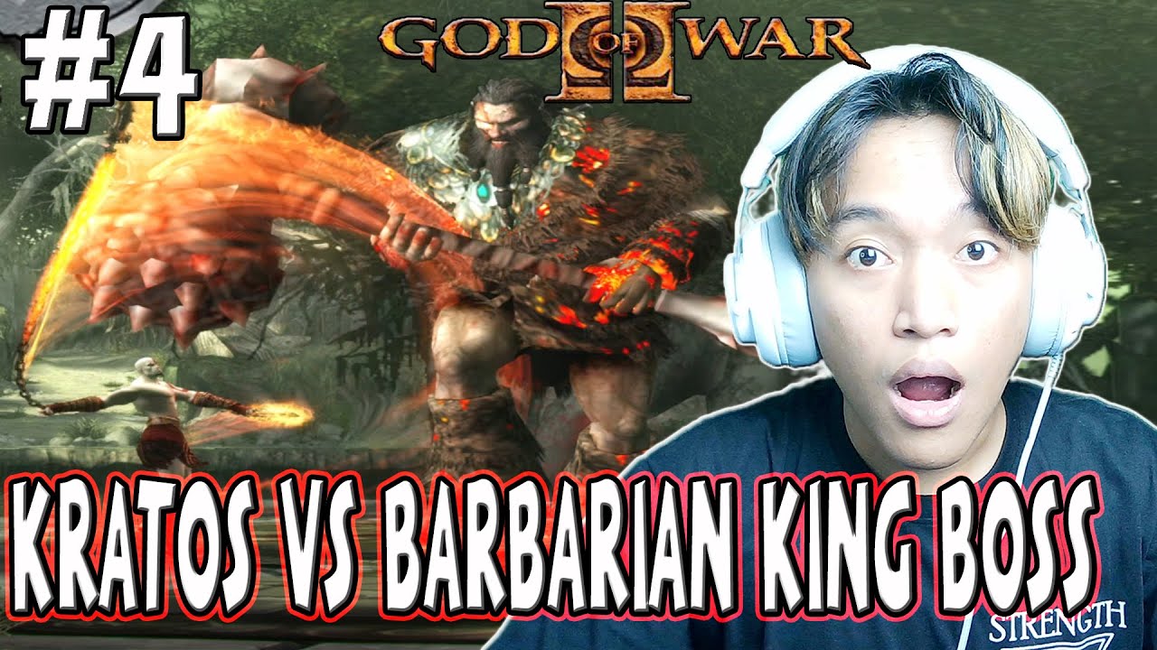 KRATOS VS BARBARIAN KING BOSSGOD OF WAR 2PART 4WANSGAMING21 YouTube