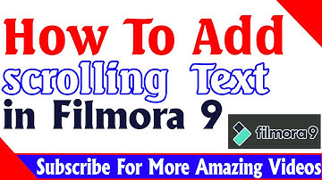 How To Add Scrolling @ Text  In Filmora-9 -urdu-hindi
