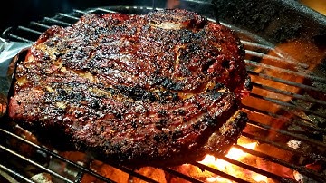 How to reverse sear steak - Weber Kettle step by step process Tomahawk