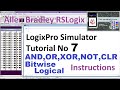 LogixPro Simulator Tutorial No 7 | Bitwise Logical Instructions | PLC Training | PLC Free Course