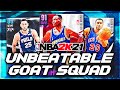 MY NEW GOAT SQUAD IS UNBEATABLE IN NBA 2K21 MyTEAM!! (THEY CAN ACTUALLY SCORE 3 POINTERS)