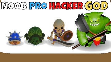 NOOB vs PRO vs HACKER vs GOD in Merge Monster: Strategy Master