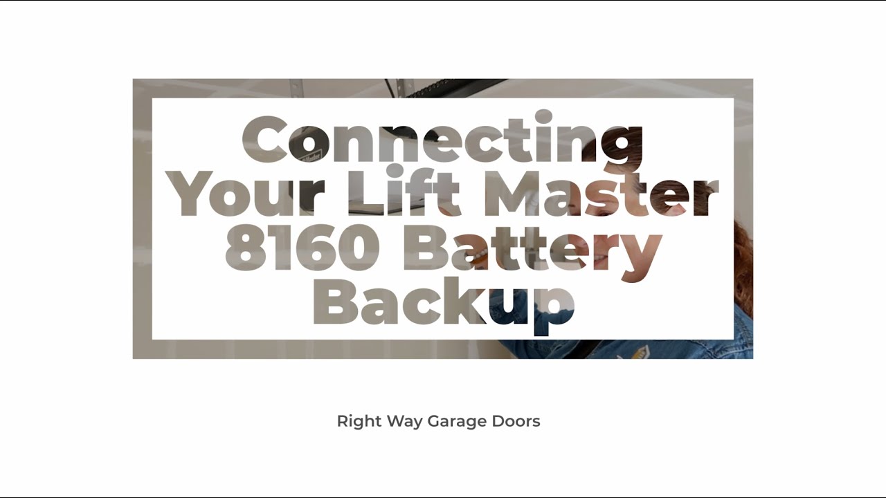 El abrepuertas de garaje 8160WB cuenta con una batería de respaldo