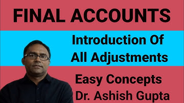 Final Accounts with Adjustments. Introduction of all Adjustments. ( Dr. Ashish Gupta)