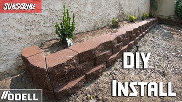How to Build a Stackable Retaining Wall! Easy DIY| Full Backyard Remodel Part 2