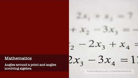 Maths - Angles around a point and angles involving algebra