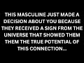 This divine masculine just made this decision because they saw a sign divine feminine reading