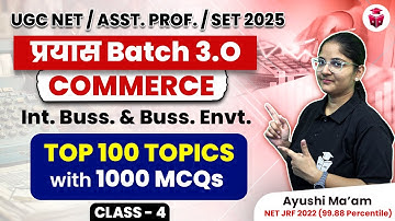 UGC NET/SET/Assistant Professor Commerce 2025 | Unit 1 Business Environment & International Business