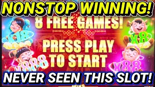 NEW SLOT!!! AND I KEPT GETTING THE BONUS!!! | On Xing Fu 888 slot screenshot 3