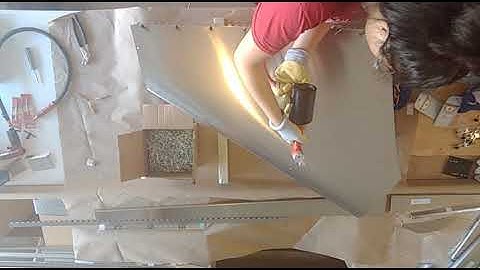 Plane Building - Riveting the Tail Fin Skin to Its Skeleton