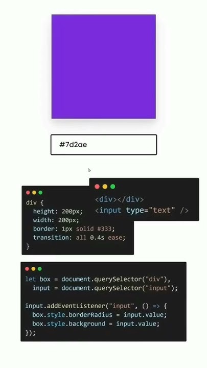 javascript colour change using input box css colour picker input ...