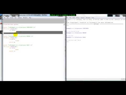 Difference between pass, continue and break in python