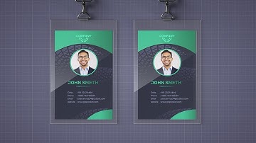 Modern Employee Staff ID Card Badge Design | Adobe Photoshop Tutorial