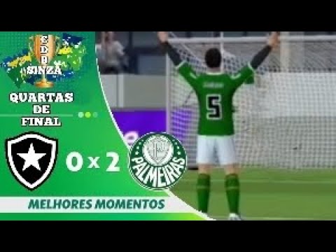 BOTAFOGO 0 X 2 PALMEIRAS | MELHORES MOMENTOS | QUARTAS DE FINAL | COPA ...