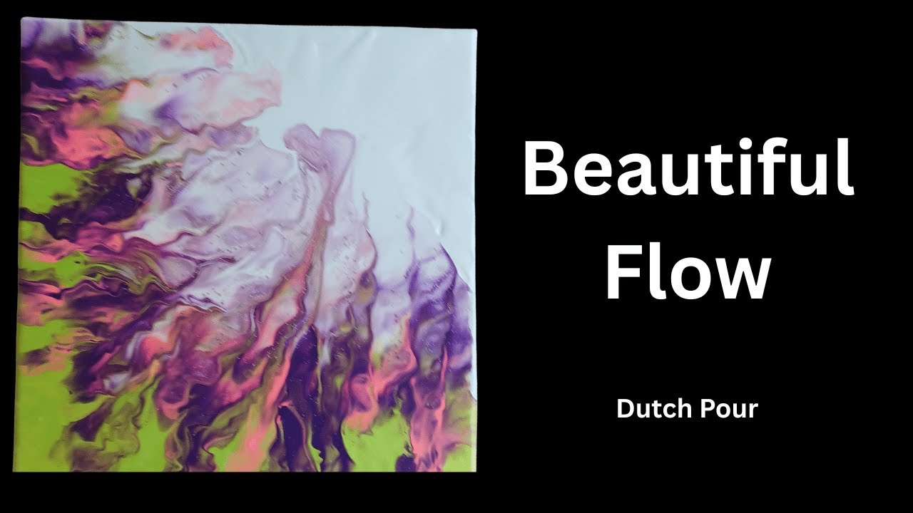 Acrylic Pouring Technique 😍 The Dutch Pour With Negative Space - YouTube
