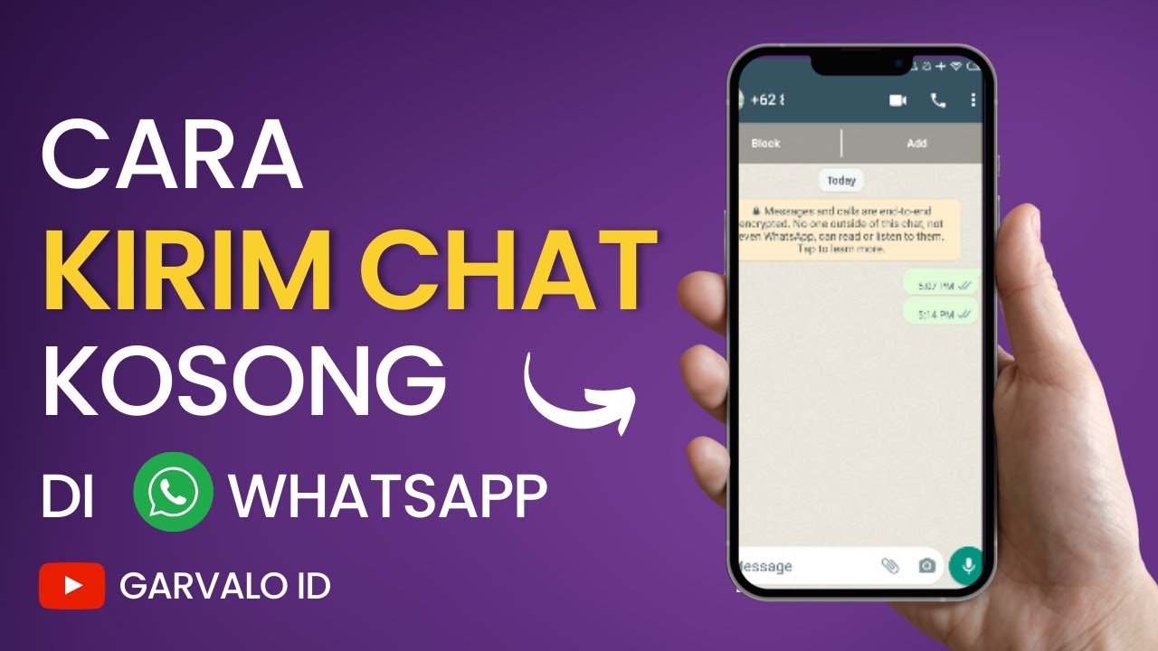 Cara Membuat Text Kosong (Blank Text) Pada Chat dan Status Whatsapp Tanpa Aplikasi | Garvalo ID