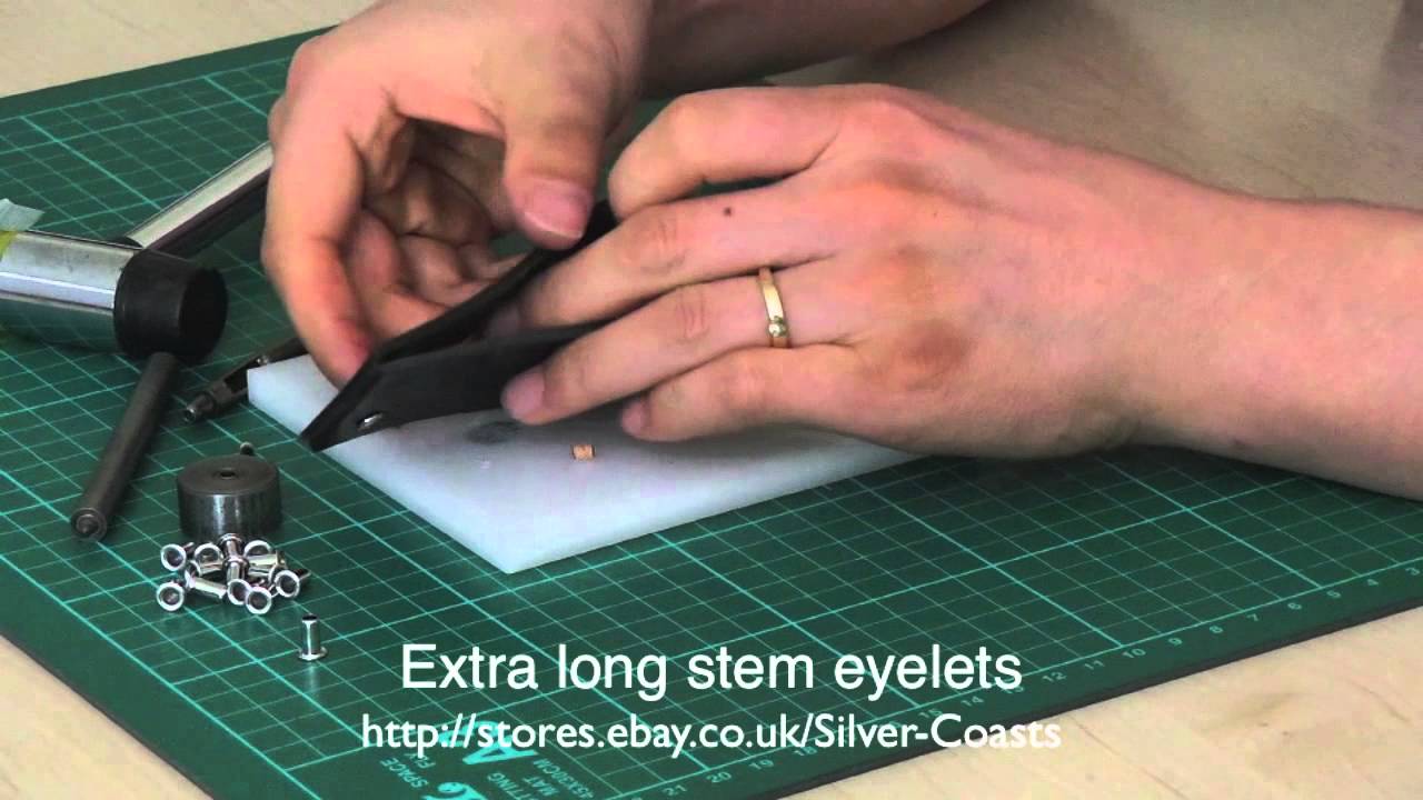 How to extra long stem eyelets / rivets YouTube