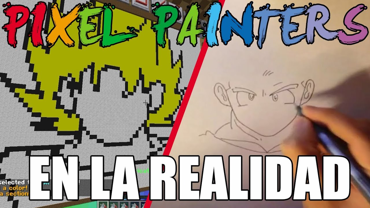 paint net PIXEL PAINTERS EN LA REALIDAD : El Legendario Super Sayayin | Hypixel - Minecraft |
