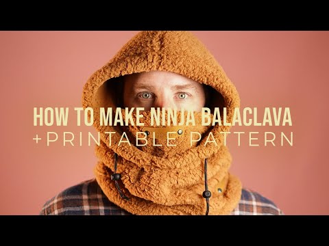 Ninja Balaclava(인쇄 가능한 패턴) 만드는 방법(단계별 바느질 자습서)