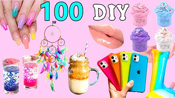 100 DIY - EASY LIFE HACKS AND DIY PROJECTS YOU CAN DO IN 5 MINUTES - ROOM DECOR, PHONE CASE and more