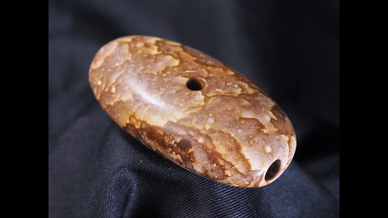 上尾駮遺跡の縄文石笛（大）を石笛仙人が吹くとこうなる！」石笛動画