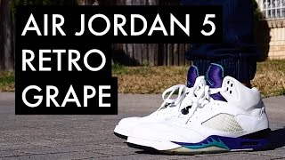 AIR JORDAN 5 Retro Grape | On-Feet